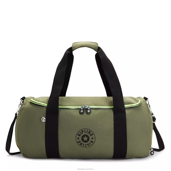 Kipling Kvinder argus lille duffelpose XVLD328 duffelposer stærkt mos