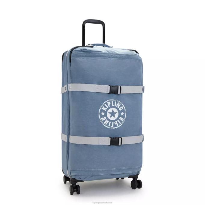 Kipling Kvinder spontan stor rullende bagage XVLD521 rullende bagage børste blå c