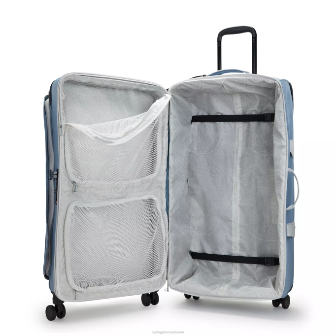Kipling Kvinder spontan stor rullende bagage XVLD521 rullende bagage børste blå c