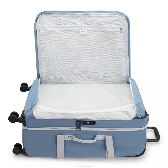 Kipling Kvinder spontan stor rullende bagage XVLD521 rullende bagage børste blå c