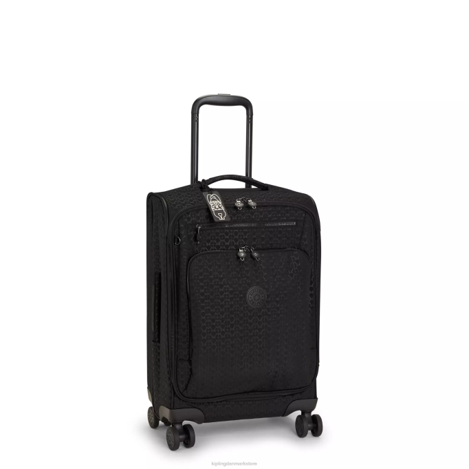 Kipling Kvinder youri spin lille trykt 4 hjulet rullebagage XVLD515 rullende bagage signatur præget