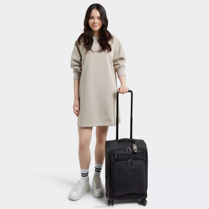 Kipling Kvinder youri spin lille trykt 4 hjulet rullebagage XVLD515 rullende bagage signatur præget