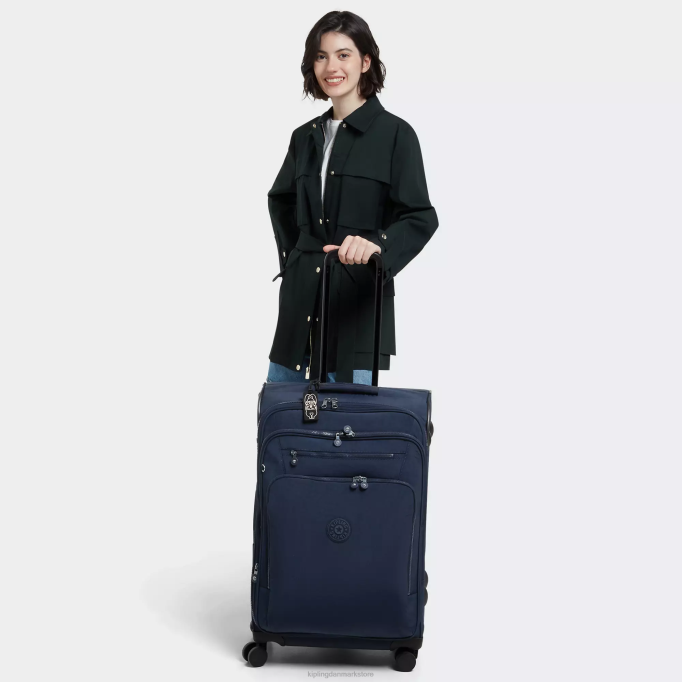 Kipling Kvinder youri spin medium 4 hjulet rullebagage XVLD522 rullende bagage blå blå