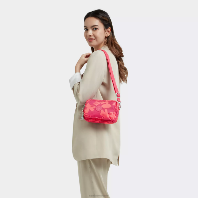 Kipling Kvinder abanu multiprintet konvertibel crossbody-taske XVLD320 crossbody tasker koral blomst