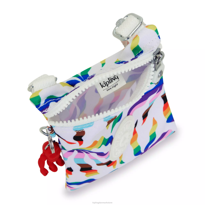 Kipling Kvinder afia lite mini crossbody taske med print XVLD36 crossbody tasker regnbue palme