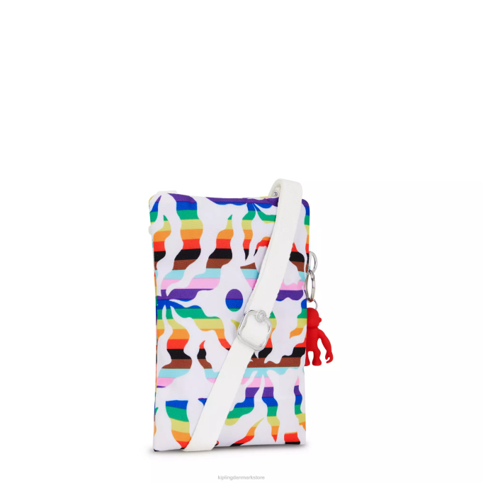Kipling Kvinder afia lite mini crossbody taske med print XVLD36 crossbody tasker regnbue palme
