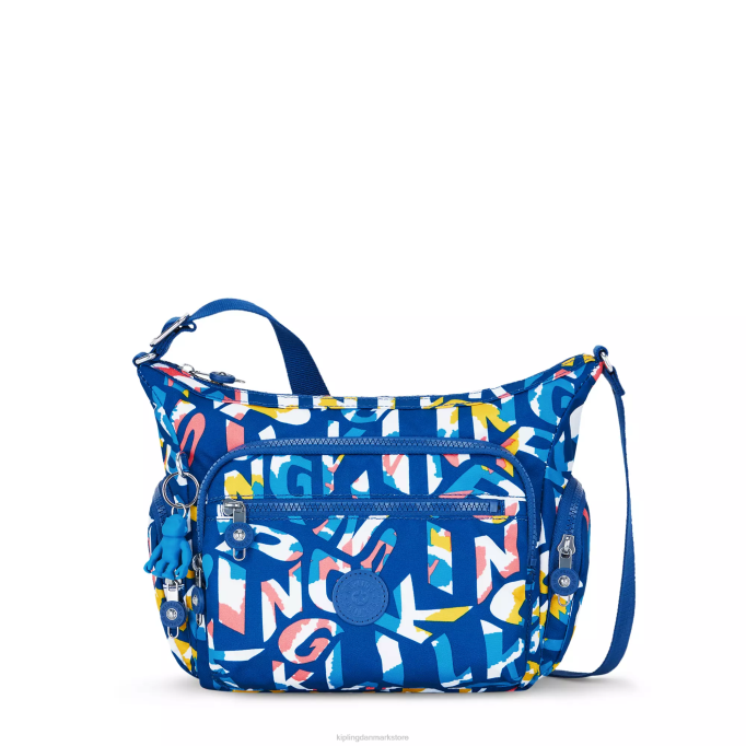 Kipling Kvinder gabbie lille crossbody-taske med tryk XVLD146 crossbody tasker neon
