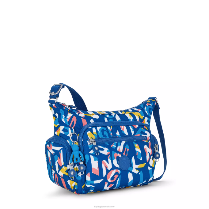 Kipling Kvinder gabbie lille crossbody-taske med tryk XVLD146 crossbody tasker neon