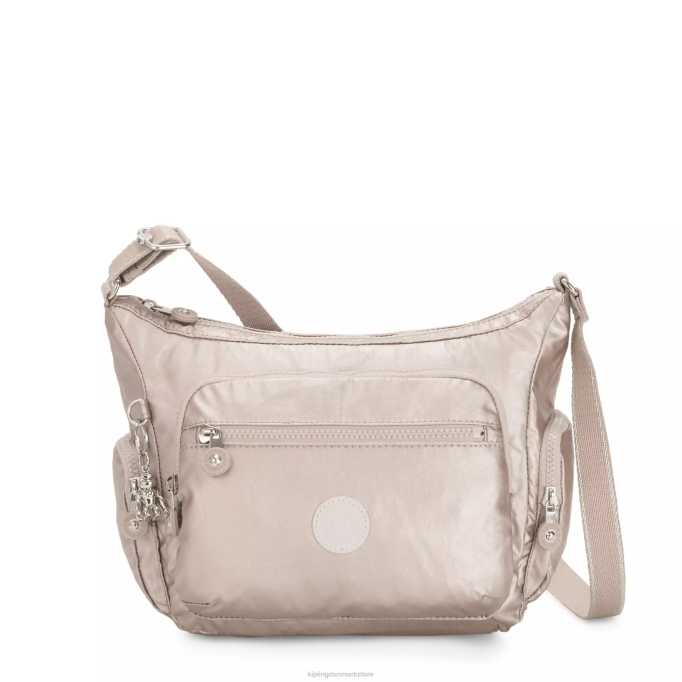 Kipling Kvinder gabbie lille metal crossbody taske XVLD186 crossbody tasker metallisk glød