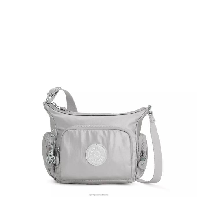 Kipling Kvinder gabbie mini metal crossbody taske XVLD202 crossbody tasker lyst metallisk