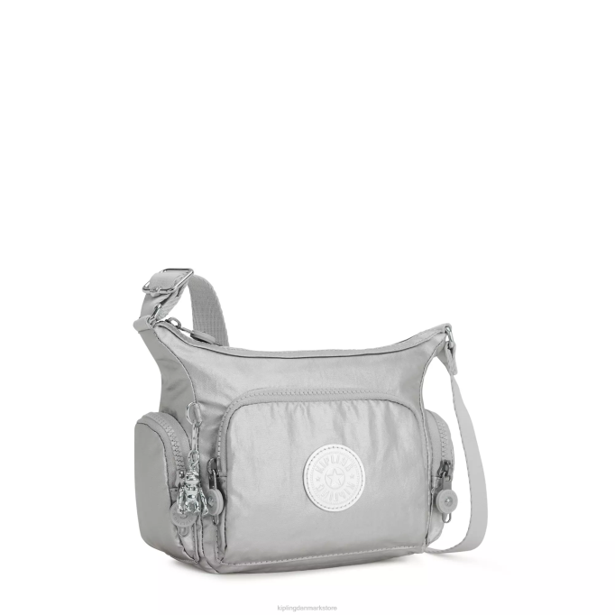 Kipling Kvinder gabbie mini metal crossbody taske XVLD202 crossbody tasker lyst metallisk