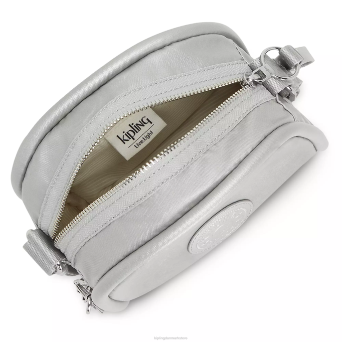 Kipling Kvinder jesper metallic crossbody taske XVLD205 crossbody tasker lyst metallisk