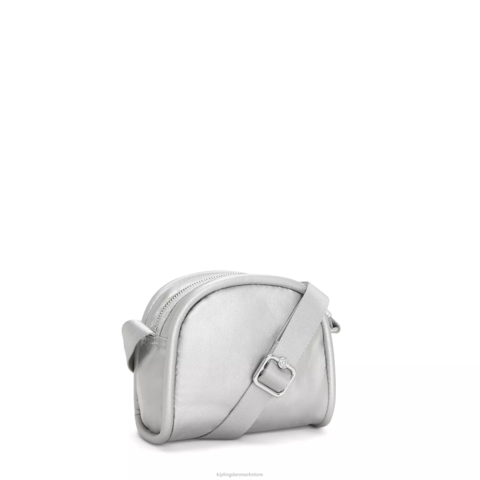 Kipling Kvinder jesper metallic crossbody taske XVLD205 crossbody tasker lyst metallisk