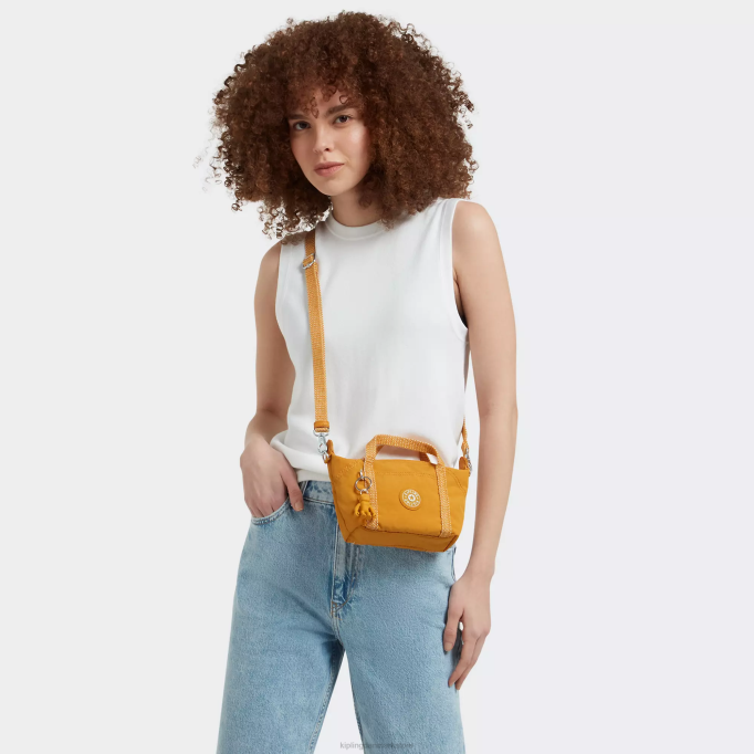 Kipling Kvinder kunst kompakt crossbody taske XVLD2 crossbody tasker hurtig gul