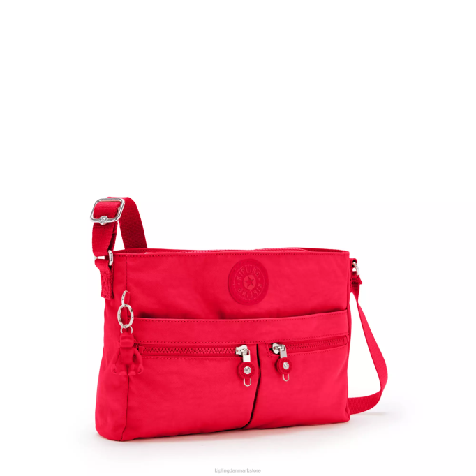 Kipling Kvinder ny angie crossbody taske XVLD171 crossbody tasker rød rouge