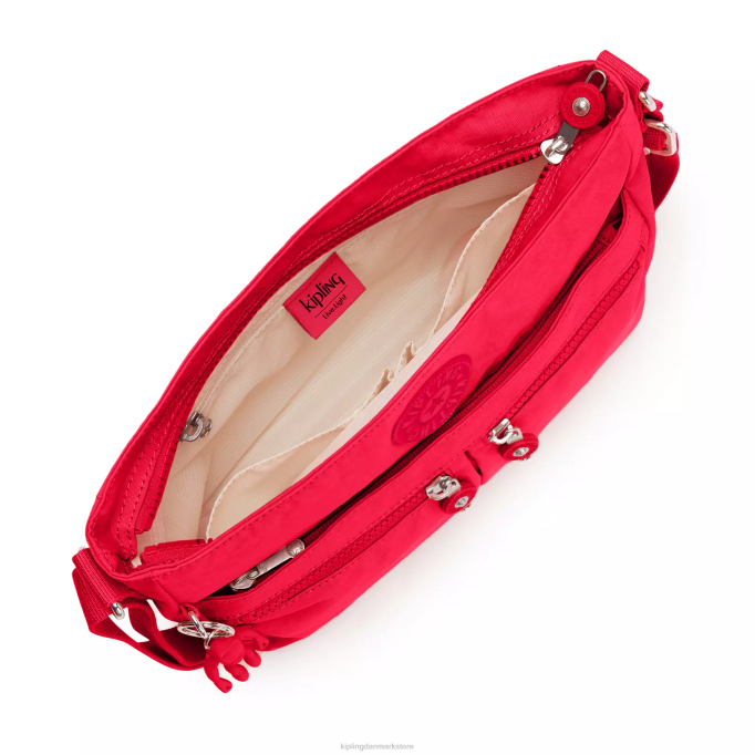 Kipling Kvinder ny angie crossbody taske XVLD171 crossbody tasker rød rouge