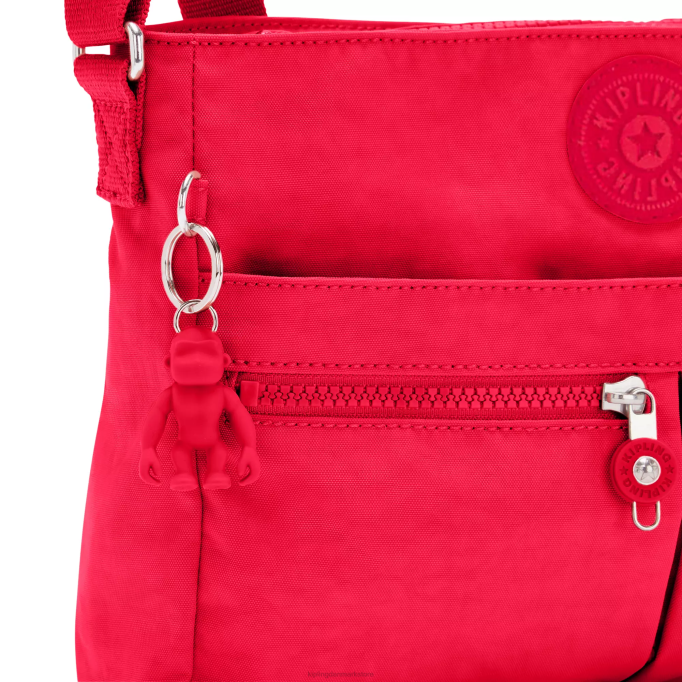 Kipling Kvinder ny angie crossbody taske XVLD171 crossbody tasker rød rouge
