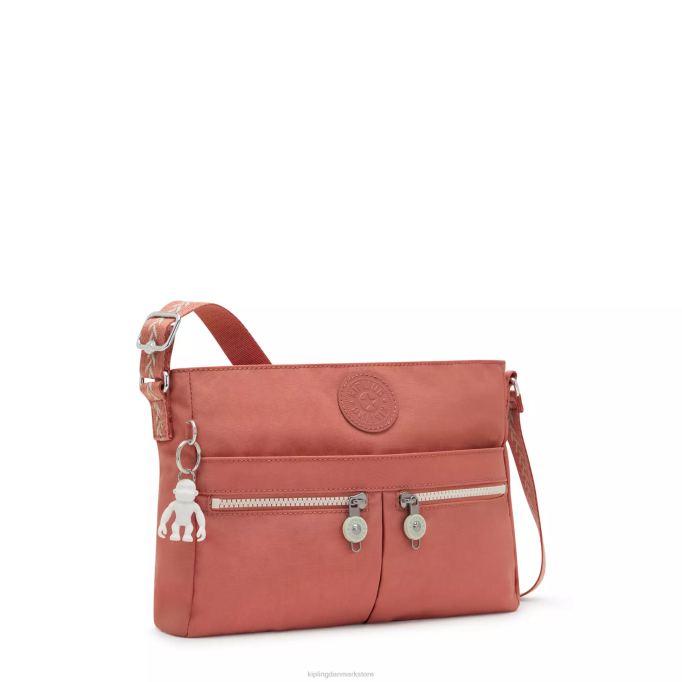 Kipling Kvinder ny angie crossbody taske XVLD172 crossbody tasker vintage pink