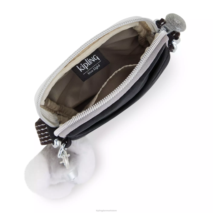 Kipling Kvinder tally crossbody telefontaske XVLD25 crossbody tasker ægte sort sjov