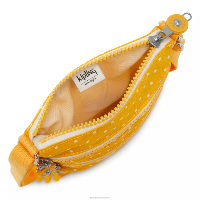 Kipling Kvinder alvar ekstra lille minitaske med print XVLD72 mini tasker blød prik gul