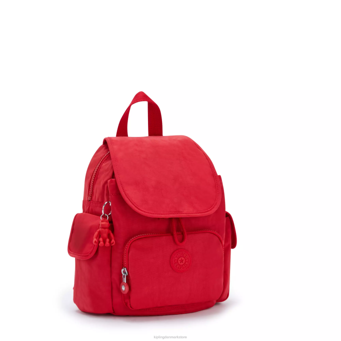 Kipling Kvinder city ​​pack mini rygsæk XVLD415 mini tasker rød rouge
