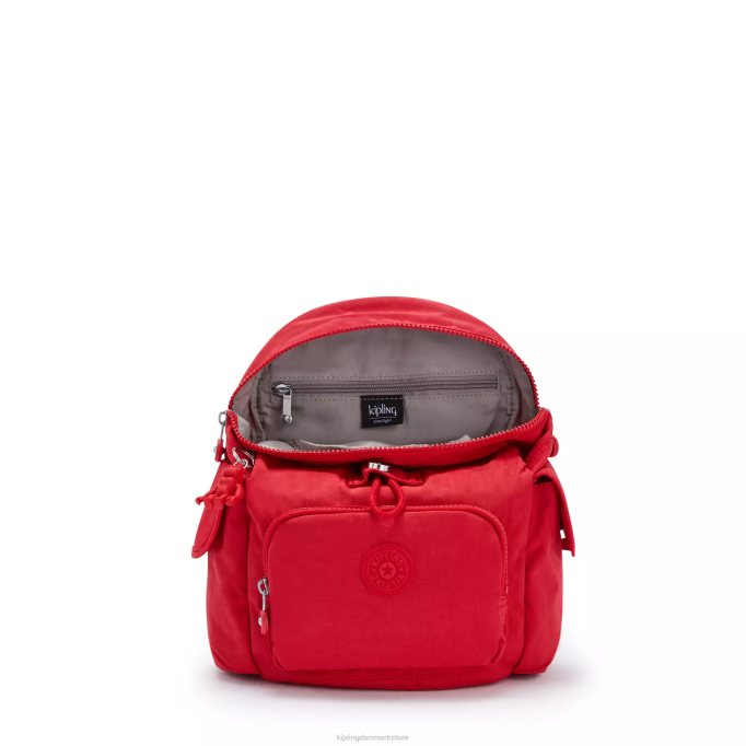 Kipling Kvinder city ​​pack mini rygsæk XVLD415 mini tasker rød rouge