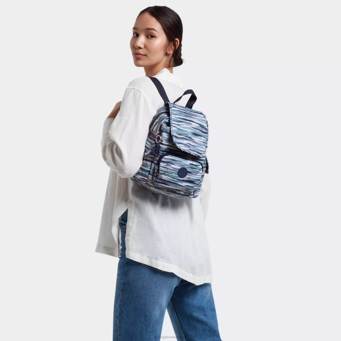 Kipling Kvinder city ​​pack mini rygsæk med print XVLD497 mini tasker børste striber
