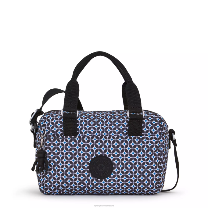 Kipling Kvinder folki mini håndtaske med tryk XVLD1 mini tasker sortlig flise