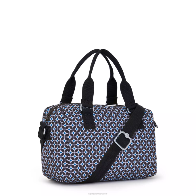 Kipling Kvinder folki mini håndtaske med tryk XVLD1 mini tasker sortlig flise