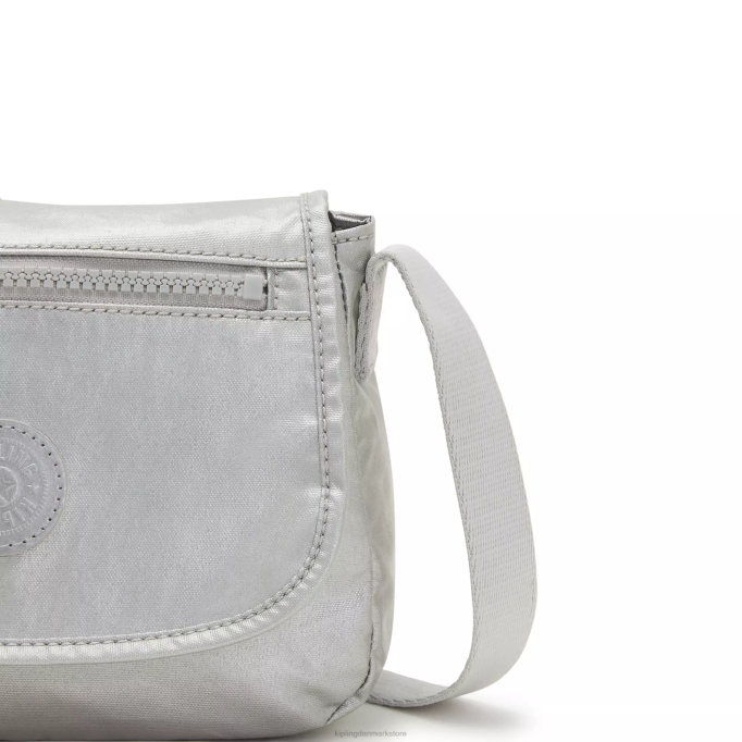 Kipling Kvinder sabian metallic crossbody mini taske XVLD100 mini tasker lyst metallisk