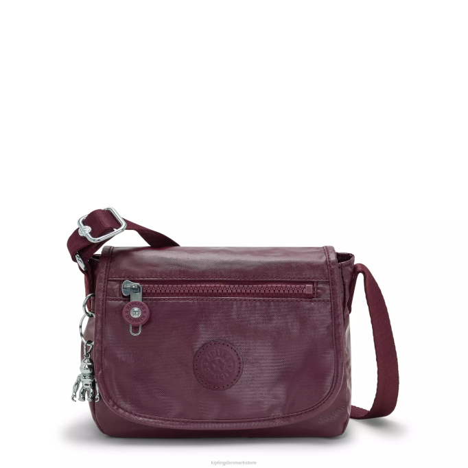 Kipling Kvinder sabian metallic crossbody mini taske XVLD99 mini tasker bordeaux lak