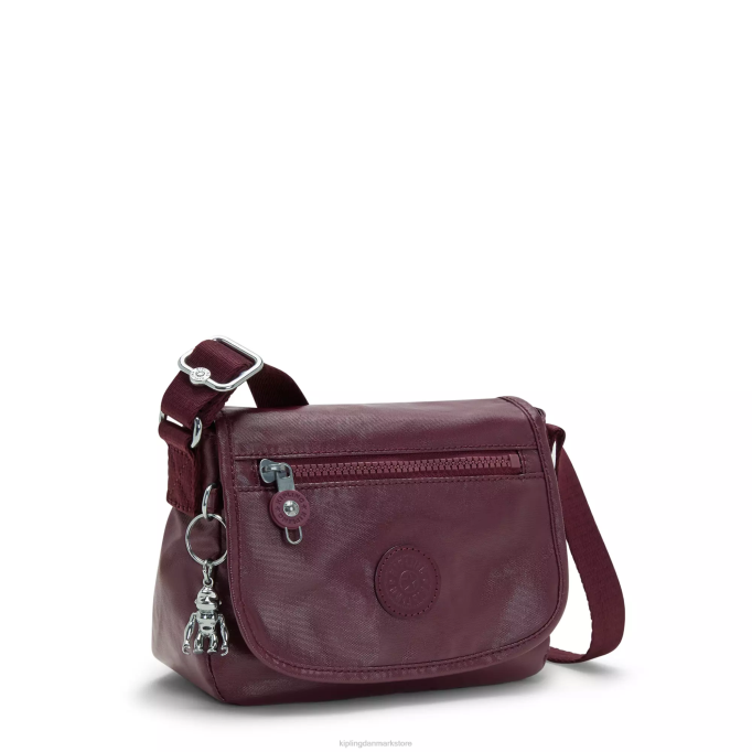 Kipling Kvinder sabian metallic crossbody mini taske XVLD99 mini tasker bordeaux lak
