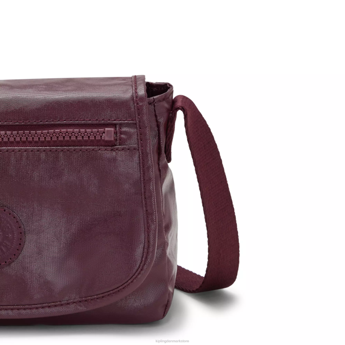 Kipling Kvinder sabian metallic crossbody mini taske XVLD99 mini tasker bordeaux lak