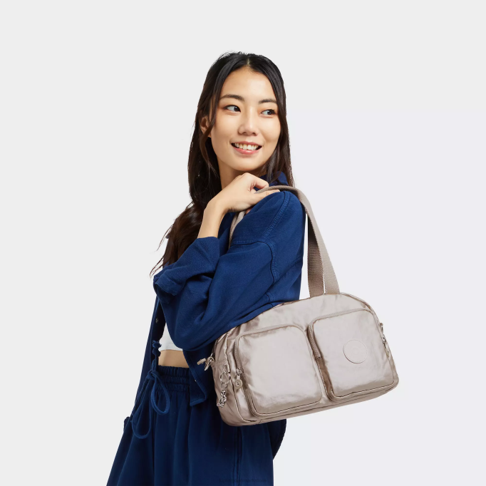 Kipling Kvinder cool defea metallisk skuldertaske XVLD207 skuldertasker metallisk glød
