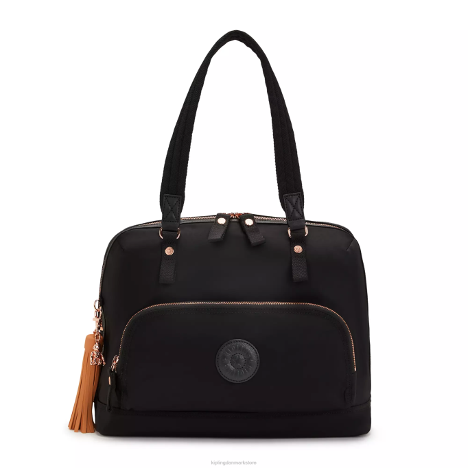 Kipling Kvinder linza 15" bærbar skuldertaske XVLD244 skuldertasker rosa sort