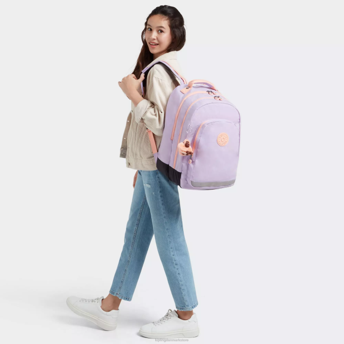 Kipling Kvinder klasseværelse 17\" laptop rygsæk XVLD437 bærbare rygsække endeløs lilla c
