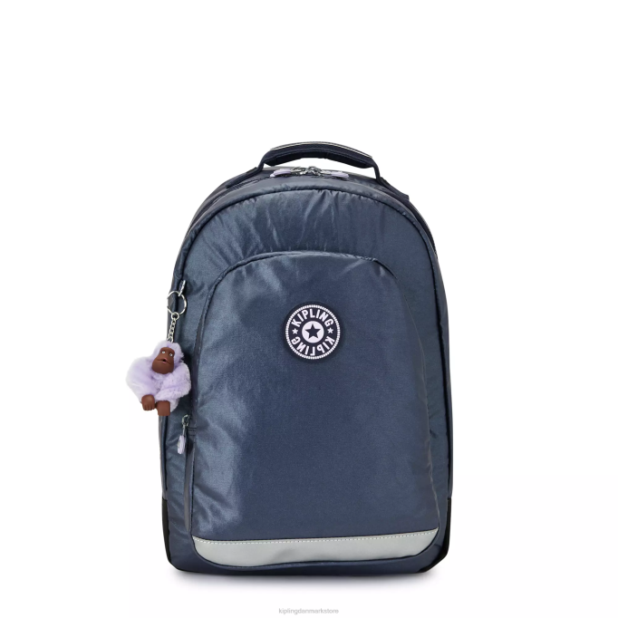 Kipling Kvinder klasseværelse metallisk 17" laptop rygsæk XVLD477 bærbare rygsække admiral blå