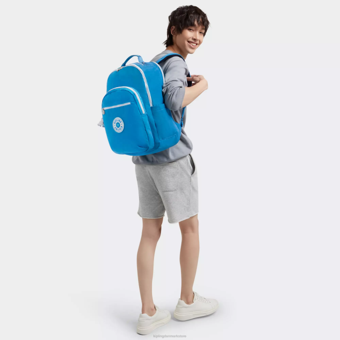 Kipling Kvinder seoul ekstra stor 17\" laptop rygsæk XVLD440 bærbare rygsække ivrig blå sjov