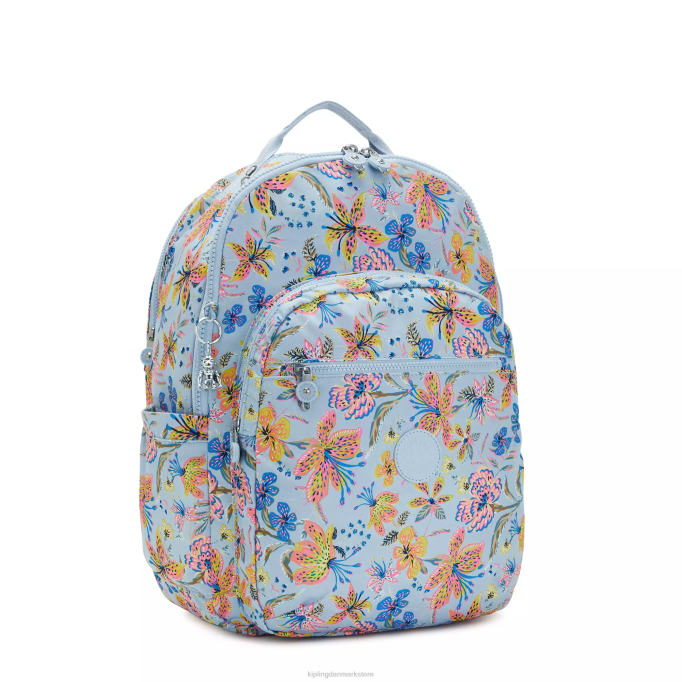 Kipling Kvinder seoul ekstra stor printet 17\" laptop rygsæk XVLD455 bærbare rygsække vilde blomster