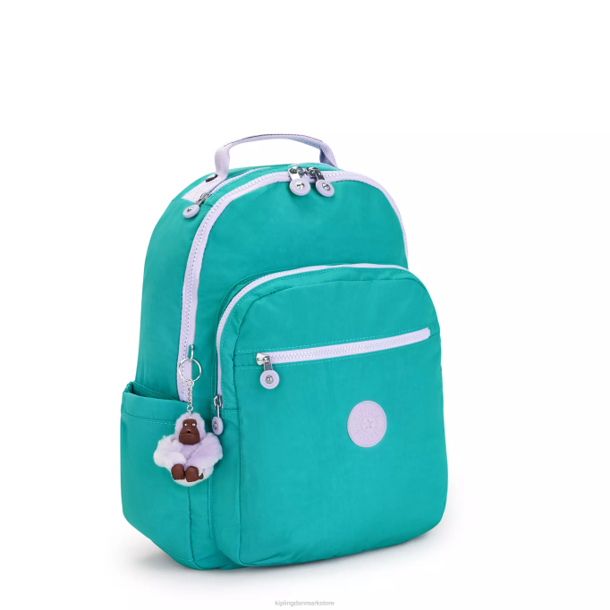 Kipling Kvinder seoul stor 15\" laptop rygsæk XVLD429 bærbare rygsække surfergrøn