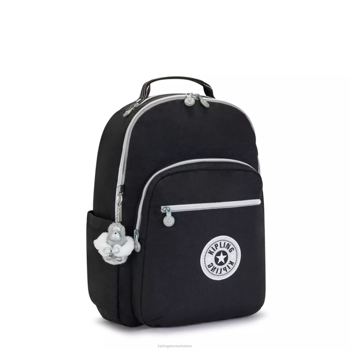 Kipling Kvinder seoul stor 15\" laptop rygsæk XVLD442 bærbare rygsække ægte sort sjov