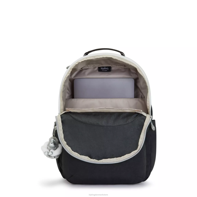 Kipling Kvinder seoul stor 15\" laptop rygsæk XVLD442 bærbare rygsække ægte sort sjov