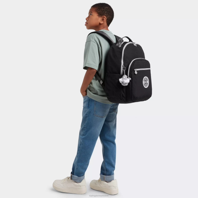 Kipling Kvinder seoul stor 15\" laptop rygsæk XVLD442 bærbare rygsække ægte sort sjov