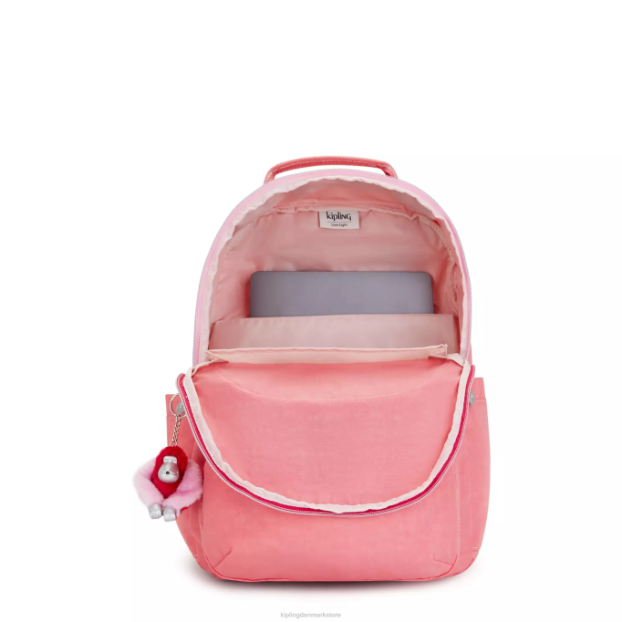 Kipling Kvinder seoul stor 15\" laptop rygsæk XVLD443 bærbare rygsække glædelig pink sjov