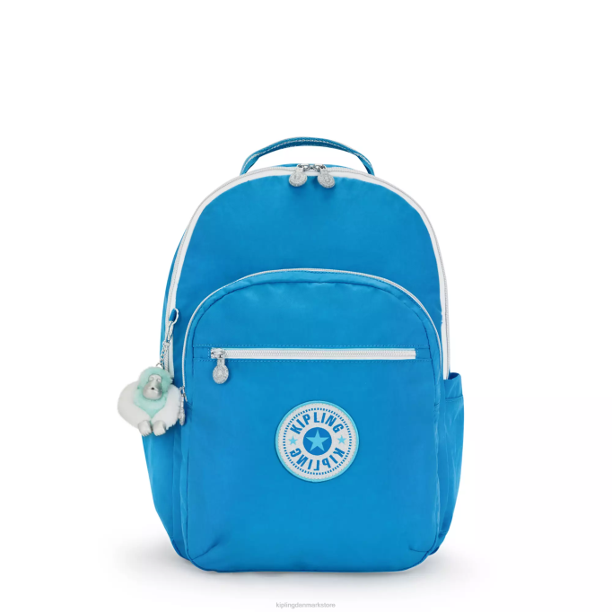 Kipling Kvinder seoul stor 15" laptop rygsæk XVLD444 bærbare rygsække ivrig blå sjov