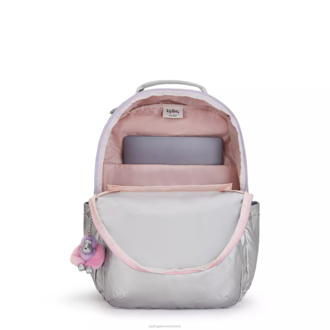 Kipling Kvinder seoul stor metallisk 15\" laptop rygsæk XVLD448 bærbare rygsække slik metal sjov