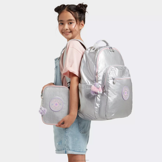Kipling Kvinder seoul stor metallisk 15\" laptop rygsæk XVLD448 bærbare rygsække slik metal sjov