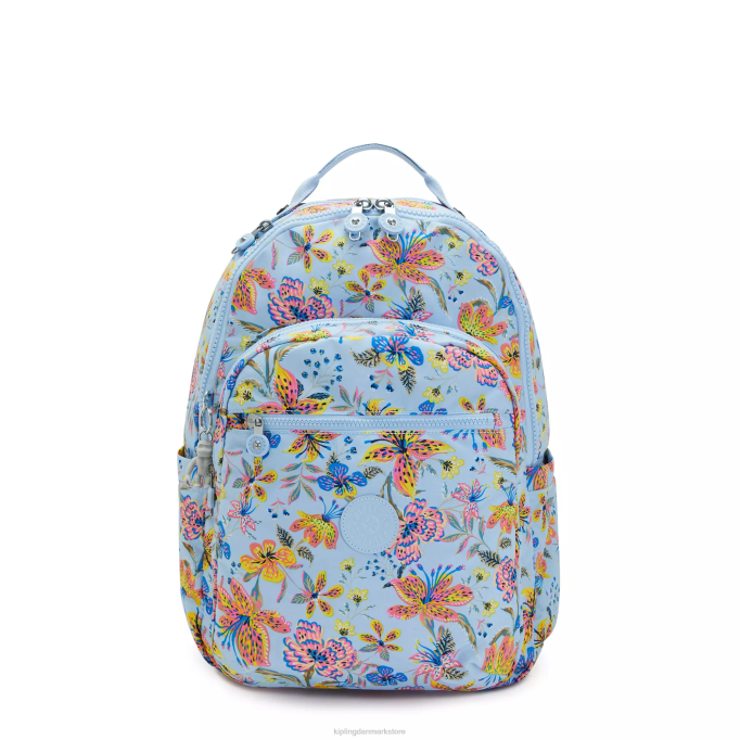 Kipling Kvinder seoul stor printet 15" bærbar rygsæk XVLD346 bærbare rygsække vilde blomster