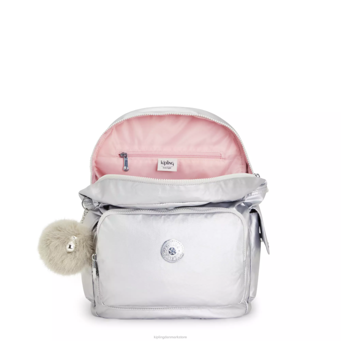 Kipling Kvinder city ​​pack metallisk rygsæk XVLD341 mode rygsække slik metallic