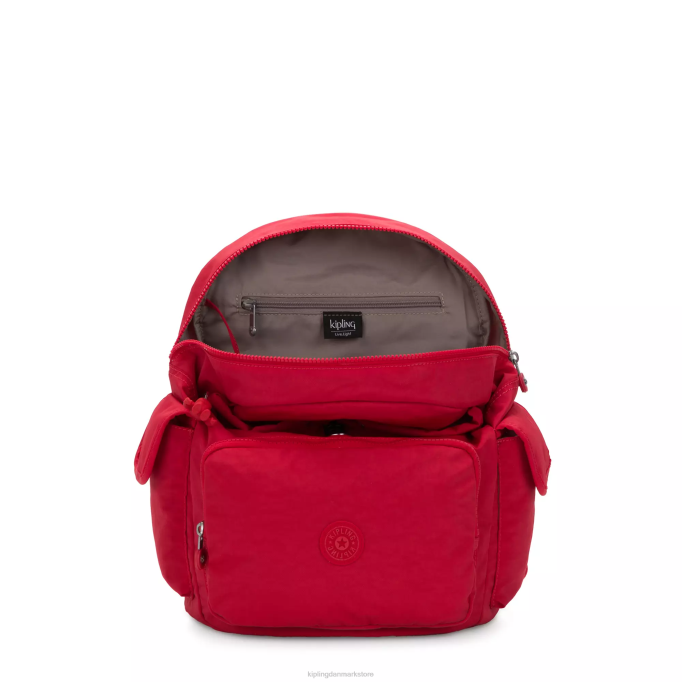 Kipling Kvinder city ​​pack rygsæk XVLD354 mode rygsække rød rouge